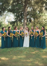 Deborah | Eternal Convertible Teal Blue Chiffon Maxi Bridesmaid Dress with Multiway Infinity - Price #price_variant_lowest# - Teal Green - PromDressClub